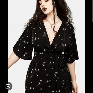 Disturbia Black Wrap Dress (nwt)